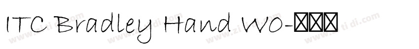 ITC Bradley Hand W0字体转换